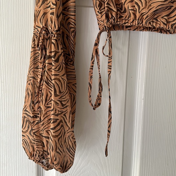 Charlie Holiday leopard crop top S - Picture 3 of 14